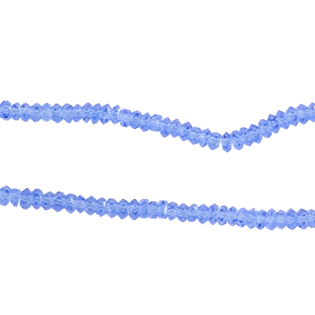 Find Krystalperler, string, preciosa beads, rondel facetteret, blå, glas, 2 x 5 mm hos Beadhouse of Copenhagen i dag, med en altid hurtig levering!