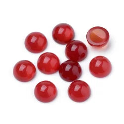 Cabochon, karneol, rund, ca. 5mm, 1-10stk