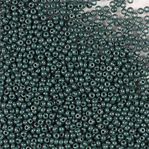 Grønne glasperler, preciosa, natural opaque dark green, storkøb Preciosa