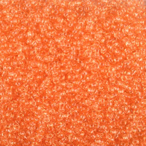 Orange glasperler, preciosa, orange 2 dyed crystal, storkøb 
