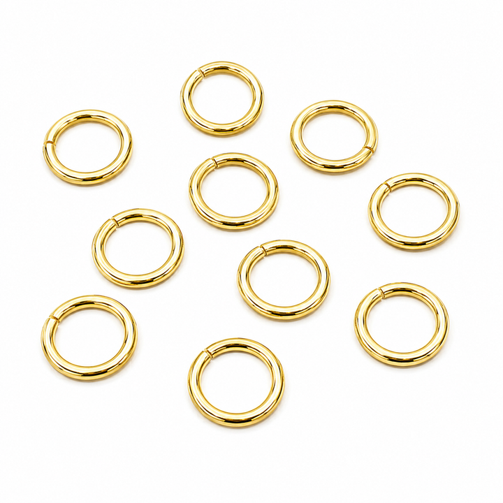 Hitta Ringöglor, öppen rund ring, guldpläterad mässing, 0,9/5mm, 10 st. bland vårt stora urval av  smyckedelar på Beadhouse i Köpenhamn i dag. Kom ihåg fri frakt över 400 DKK