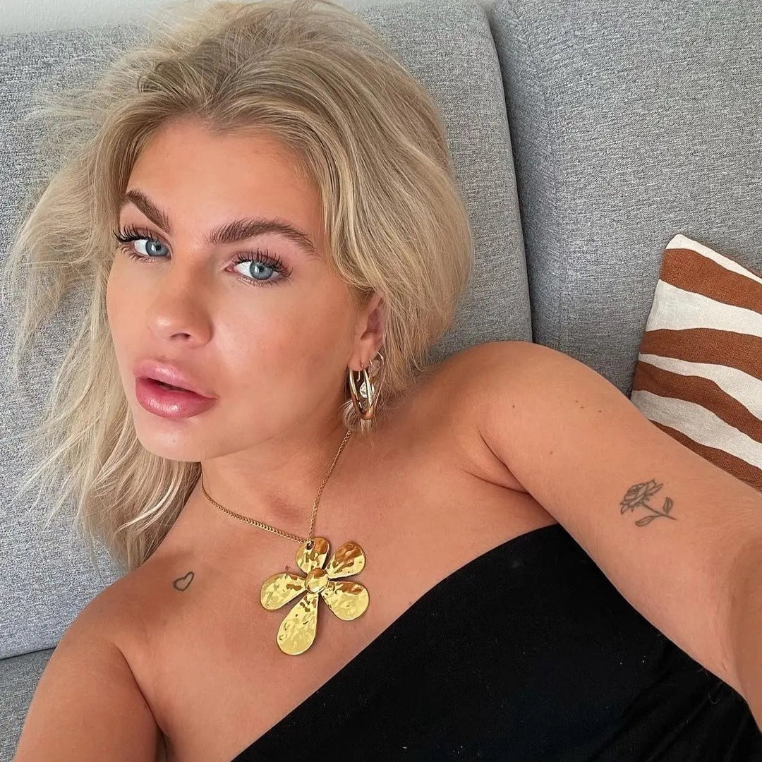 Øreringe, graduerede hoops, forsølvet og forgyldt messing, 39 x 6 mm Greece