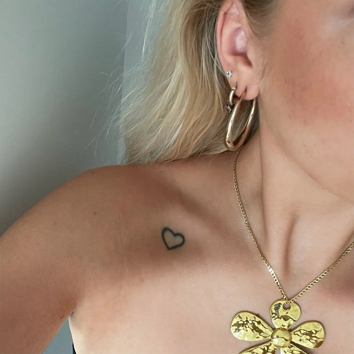 Øreringe, graduerede hoops, forsølvet og forgyldt messing, 39 x 6 mm Greece