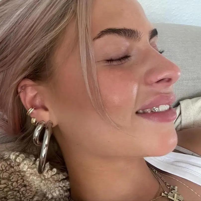 Øreringe, chunky hoops, 30x 6mm i forgyldt og forsølvet messing Greece