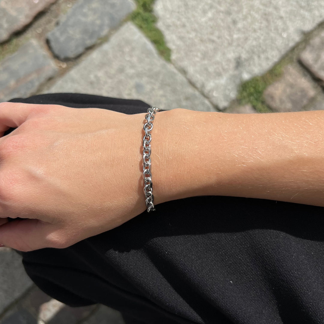 Find Armbånd, anker facet kæde, stål, 18-22 cm/5,4 mm hos Beadhouse of Copenhagen i dag, med en altid hurtig levering!