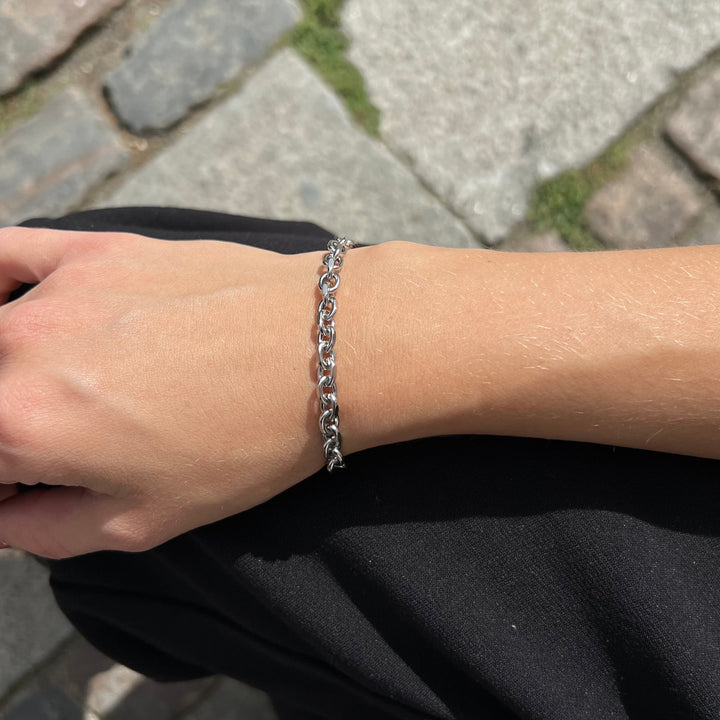 Find Armbånd, anker facet kæde, stål, 18-22 cm/5,4 mm hos Beadhouse of Copenhagen i dag, med en altid hurtig levering!