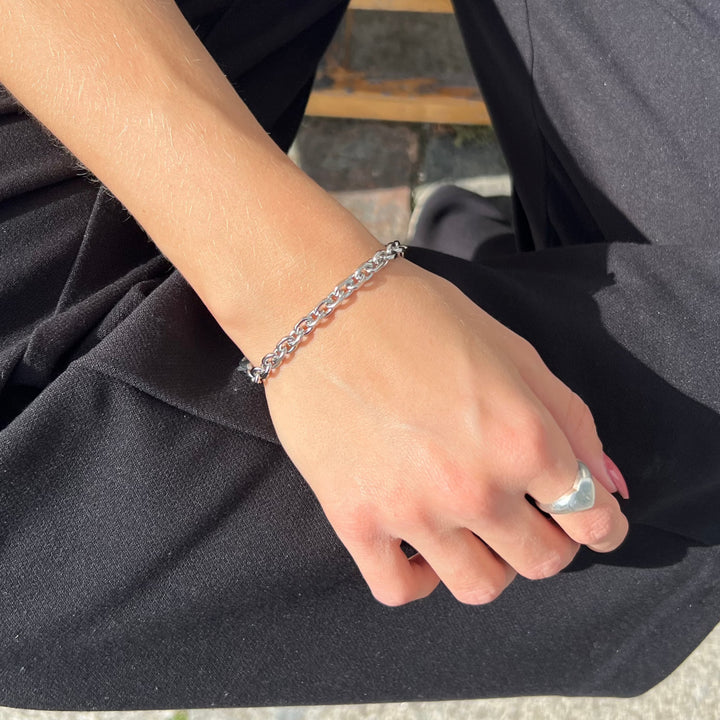 Find Armbånd, anker facet kæde, stål, 18-22 cm/5,4 mm hos Beadhouse of Copenhagen i dag, med en altid hurtig levering!