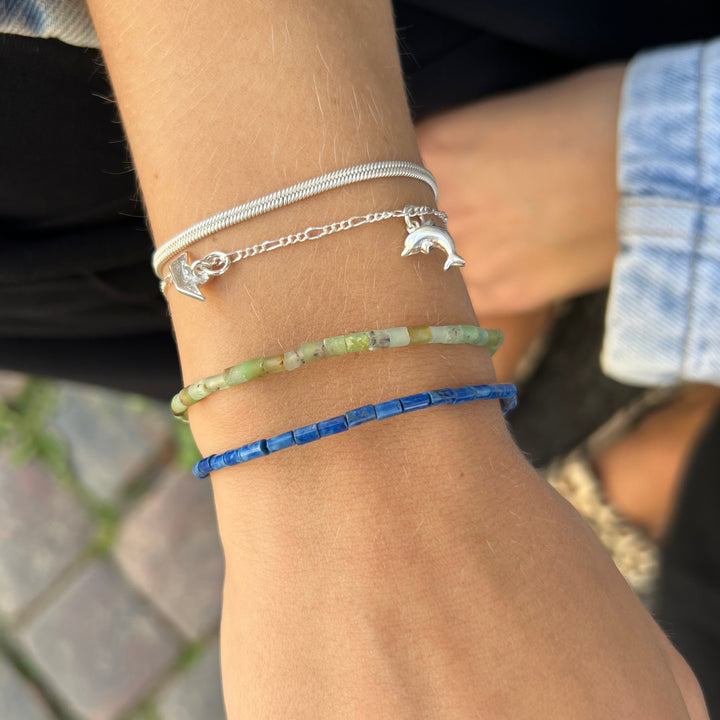 Find Armbånd, chrysopras rørperler, 16 - 18 cm hos Beadhouse of Copenhagen i dag, med en altid hurtig levering!