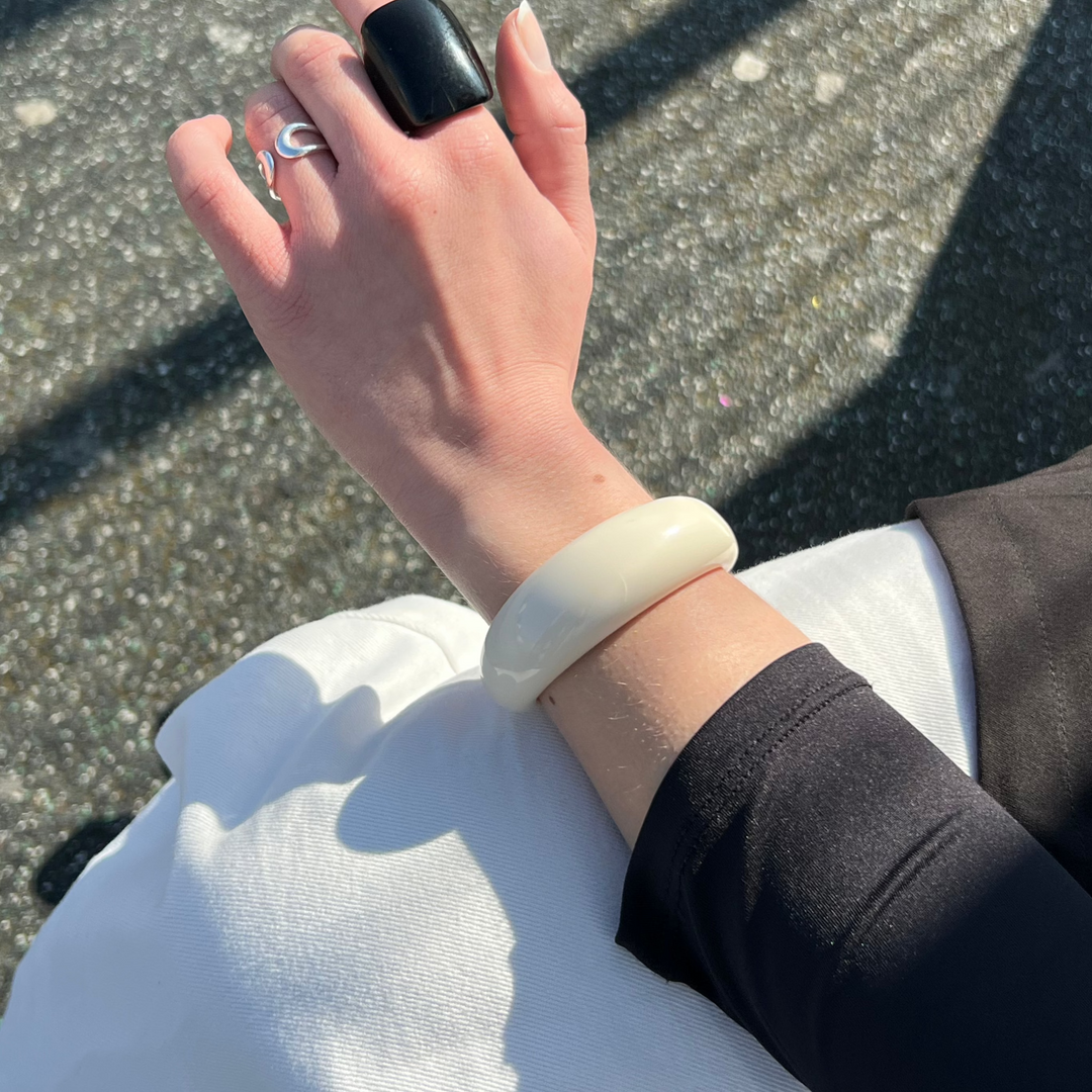 Armbånd, chunky armring, resin, 75x60mm, flere varianter