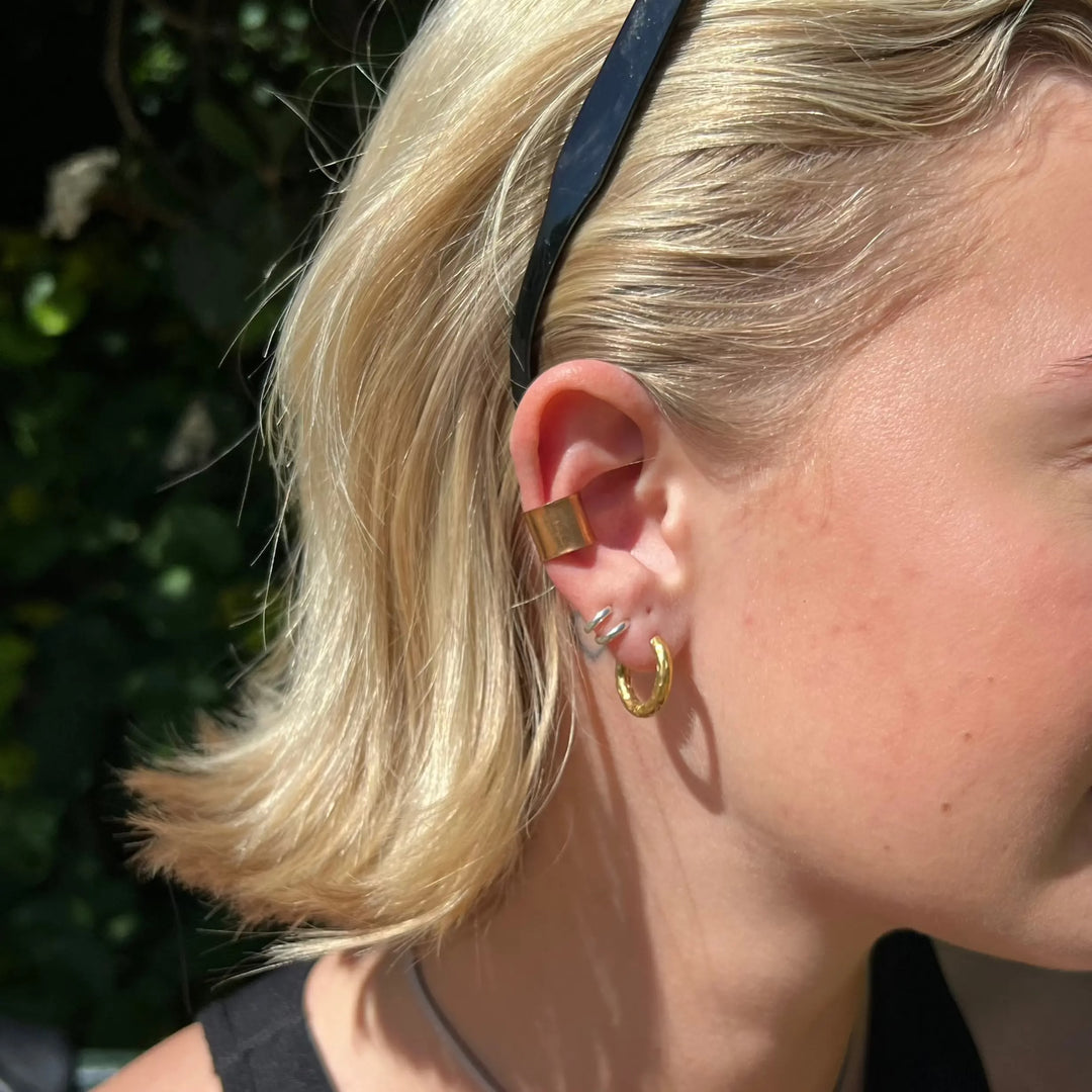 Øreringe, earcuff bred kobber, kobber Beadhouse of Copenhagen