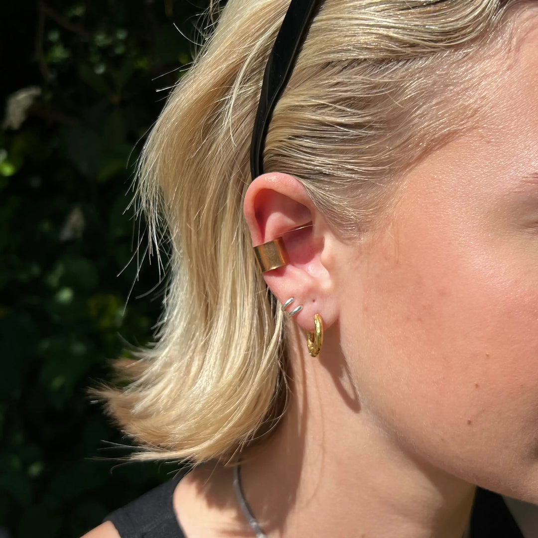 Øreringe, earcuff bred kobber, kobber Beadhouse of Copenhagen