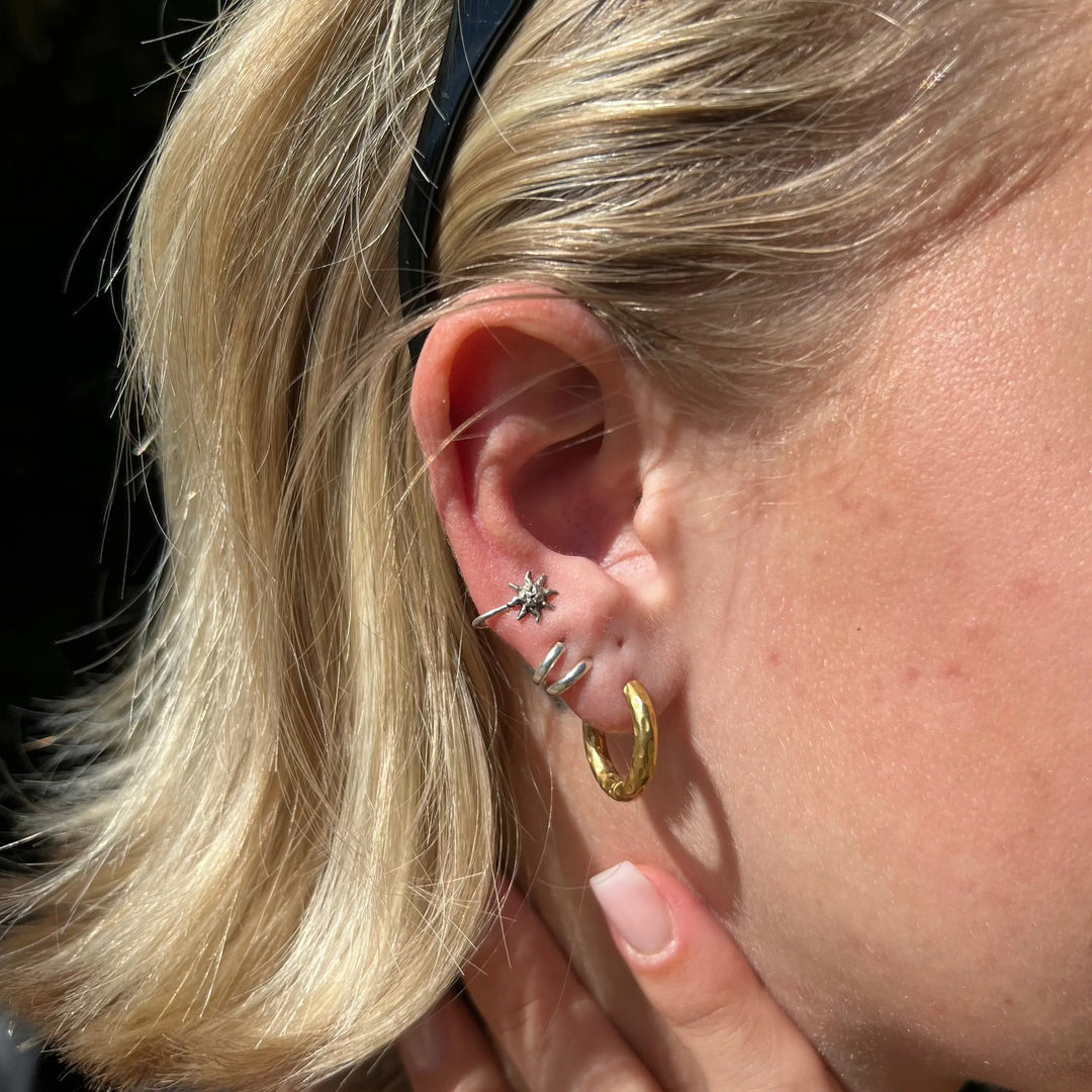 Øreringe, earcuff sol, sterlingsølv Beadhouse of Copenhagen