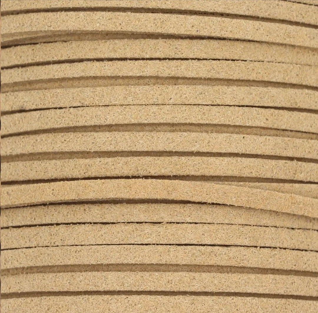 Snor, beige, natur, ruskind 3 mm x 1,5 m Tax