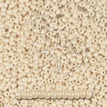 Hvide glasperler, preciosa, glossy shell, storkøb Preciosa