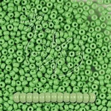 Grønne glasperler, preciosa, natural opaque medium green, storkøb Preciosa