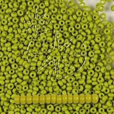 Grønne glasperler, preciosa, natural opaque olive green, storkøb Preciosa