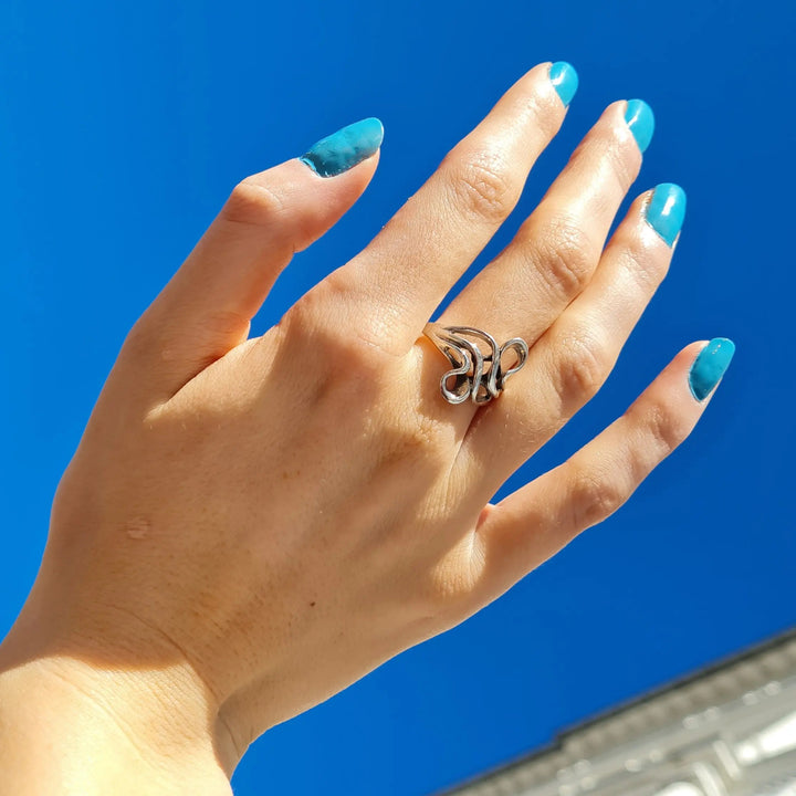 Fingerring, krøller, sterlingsølv Beadhouse of Copenhagen