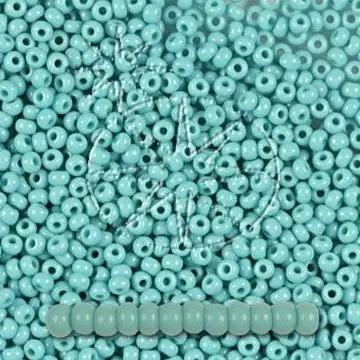 Grønne glasperler, preciosa, natural opaque green turquoise, storkøb Preciosa