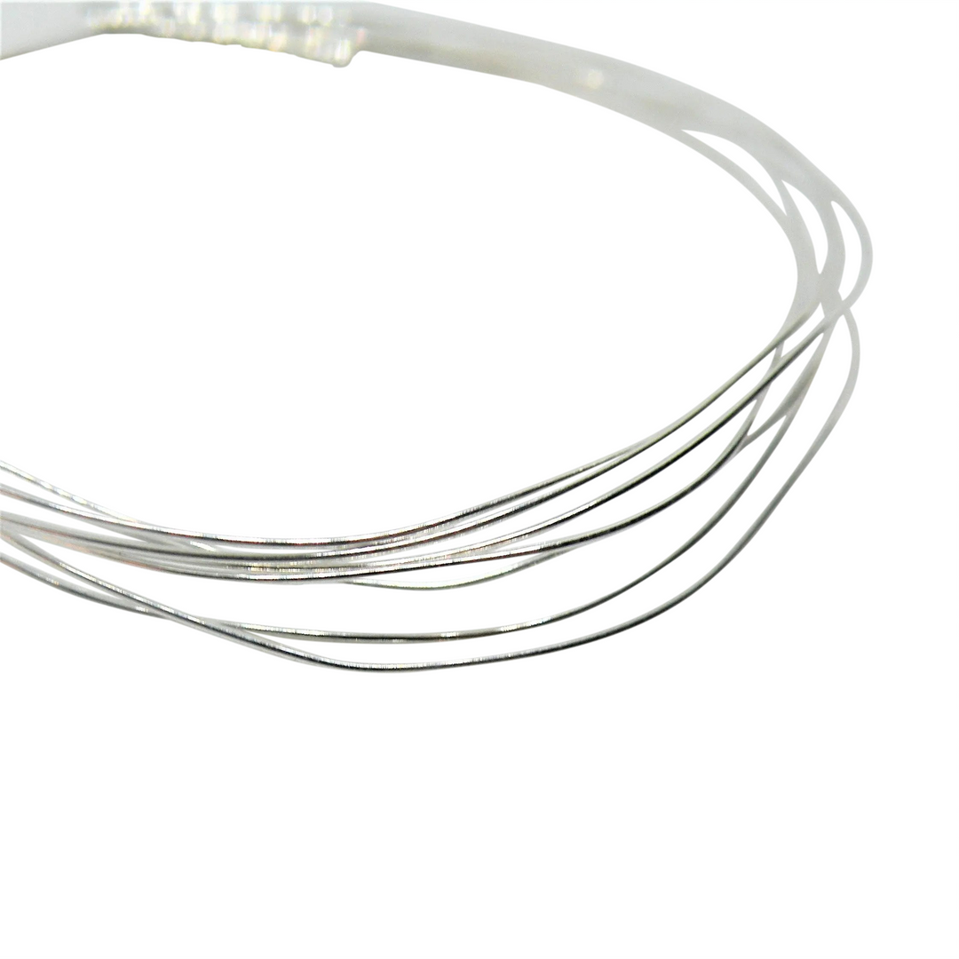 Smycken tråd, tråd 0,4 mm, sterling silver, 1 m