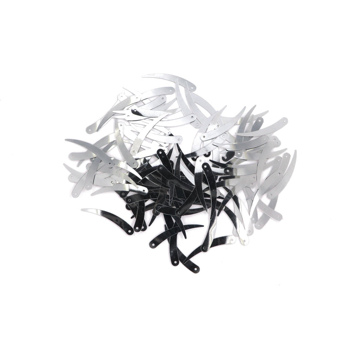Palietter, aflange, 33x4mm, uden regnbueskær, flere varianter, 10-40g