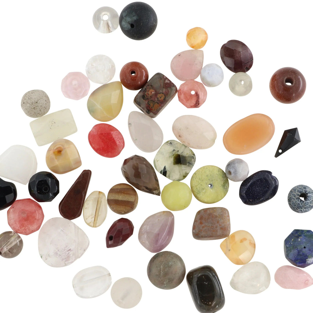 Smykkestensperler, mix af store smykkesten, 5-10 mm, 10 stk BOC