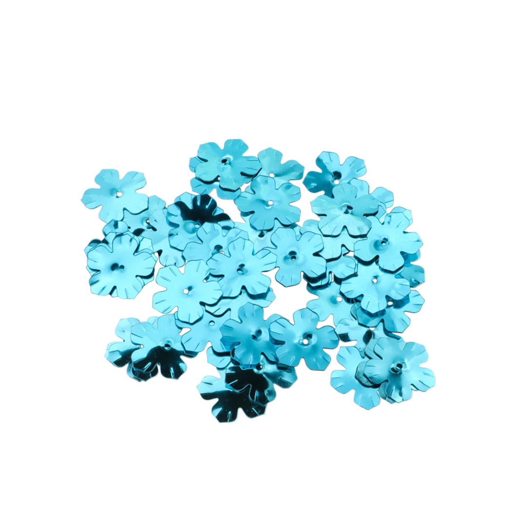 Pailletter, blomst, 13-24mm, 10-40g, uden regnbueskær, flere varianter