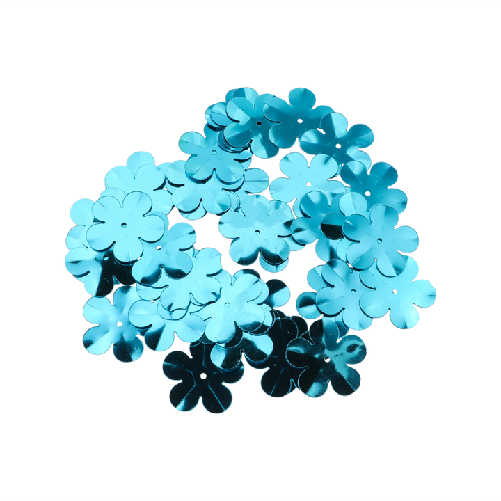 Pailletter, blomst, 13-24mm, 10-40g, uden regnbueskær, flere varianter