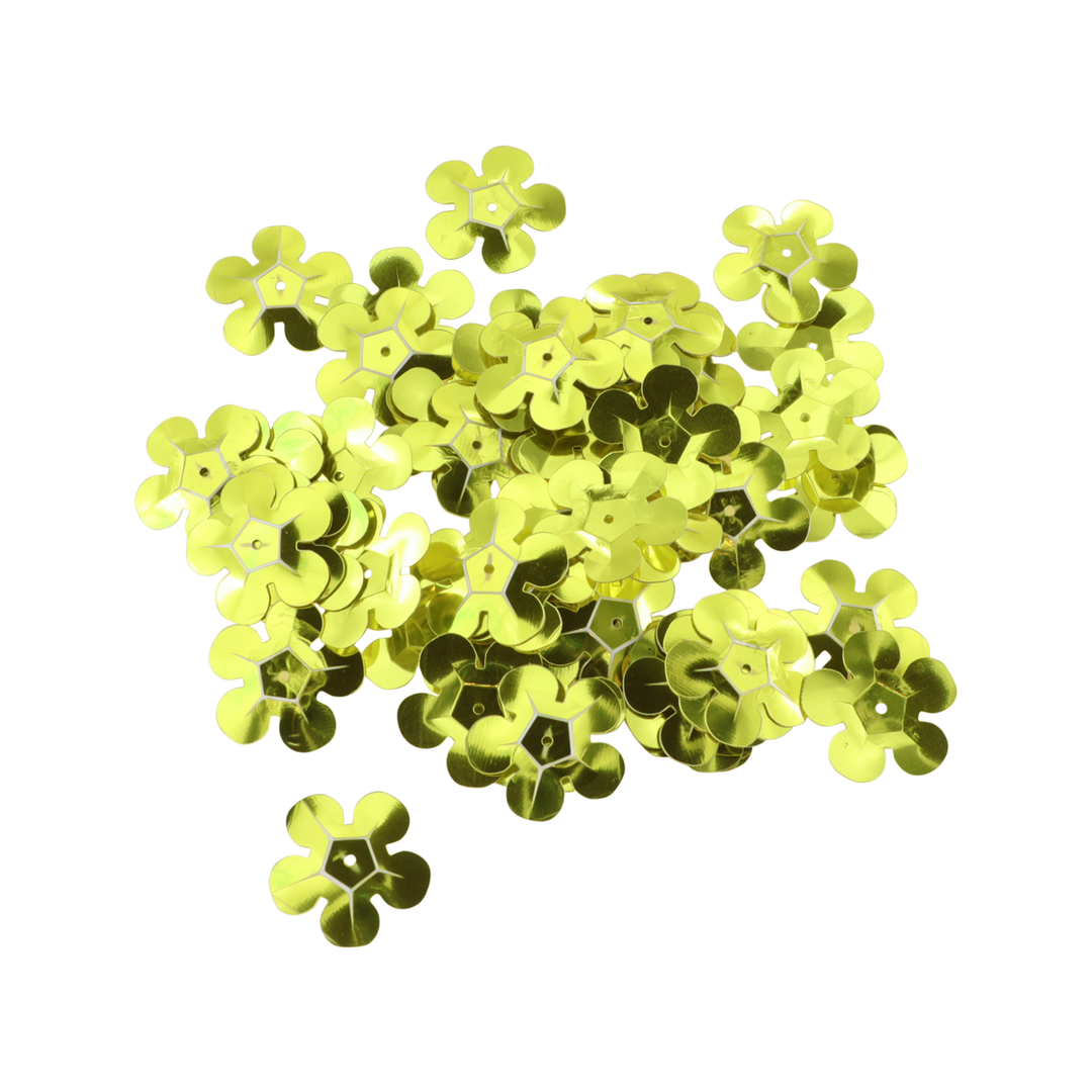 Pailletter, blomst, 13-24mm, 10-40g, uden regnbueskær, flere varianter