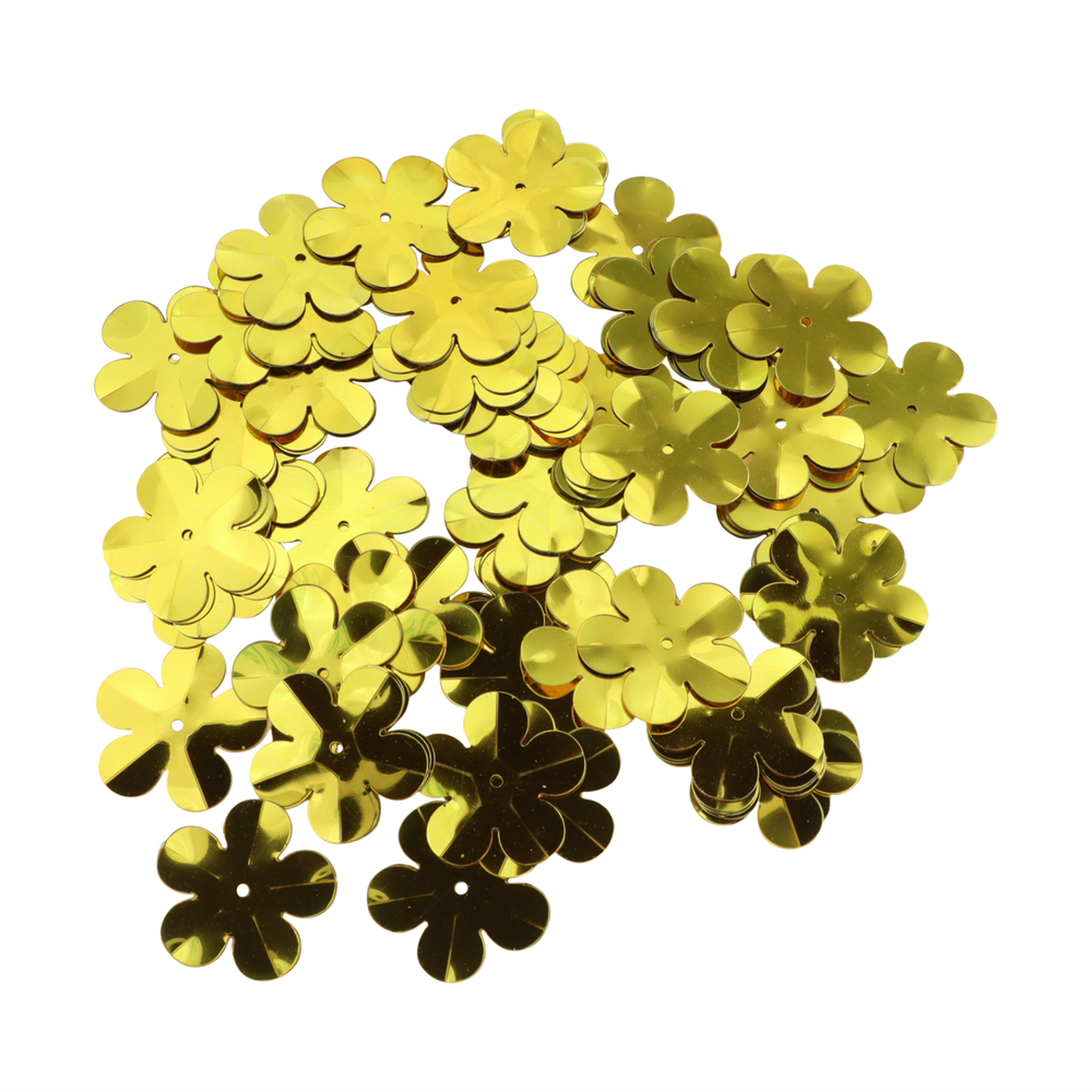 Pailletter, blomst, 13-24mm, 10-40g, uden regnbueskær, flere varianter