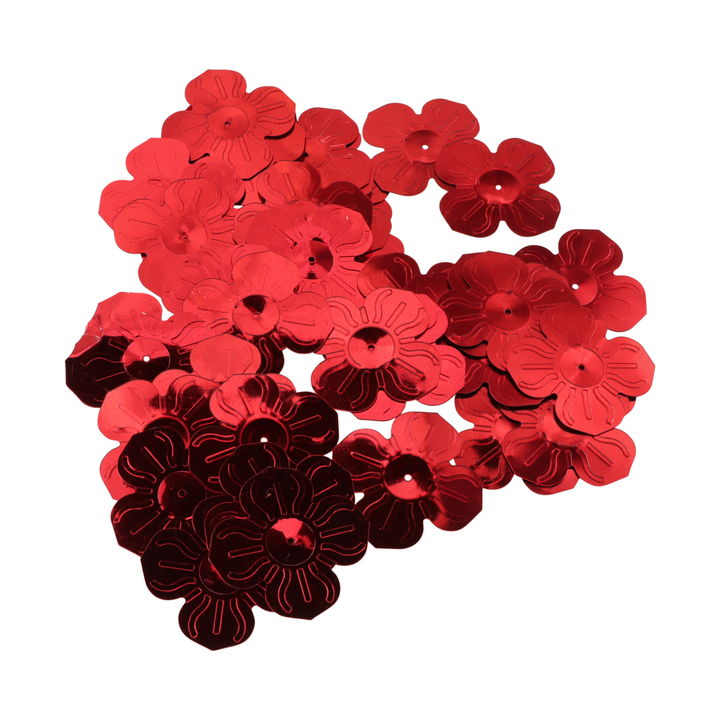 Pailletter, blomst, 13-24mm, 10-40g, uden regnbueskær, flere varianter