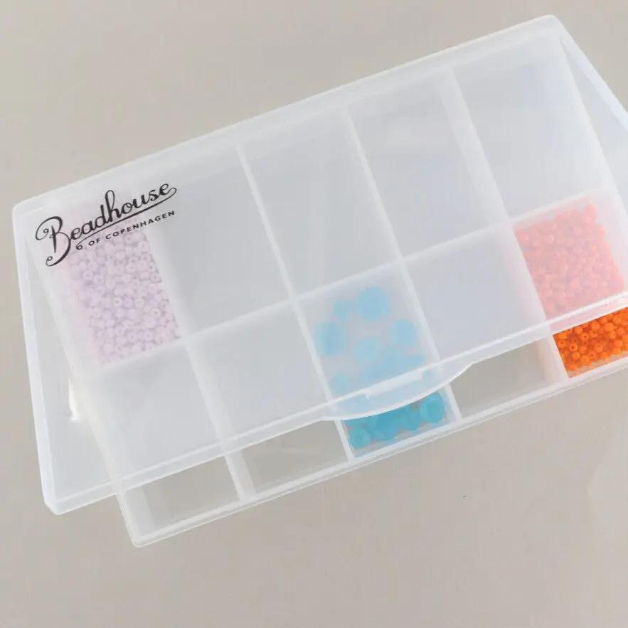 Opbevaring, beadhouse bead box 10 rum, plastik, uden indhold Beadhouse of Copenhagen