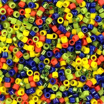Blandede glasperler, miyuki delica beads,  brazil mix Krea