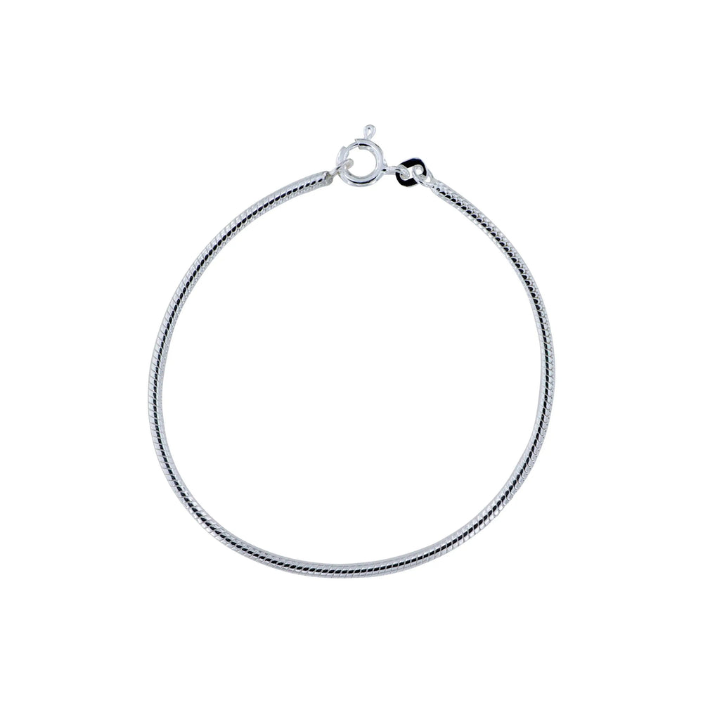 Armbånd, snake kæde, sterlingsølv, 2,2 mm bredt Spain