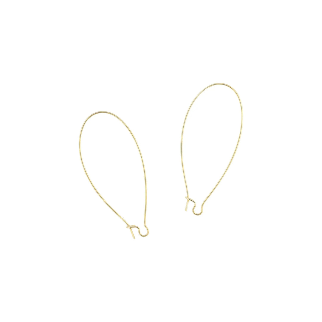 Ørebøjler med lukning i forgyldt messing 45x0,9 mm, storkøb BOC