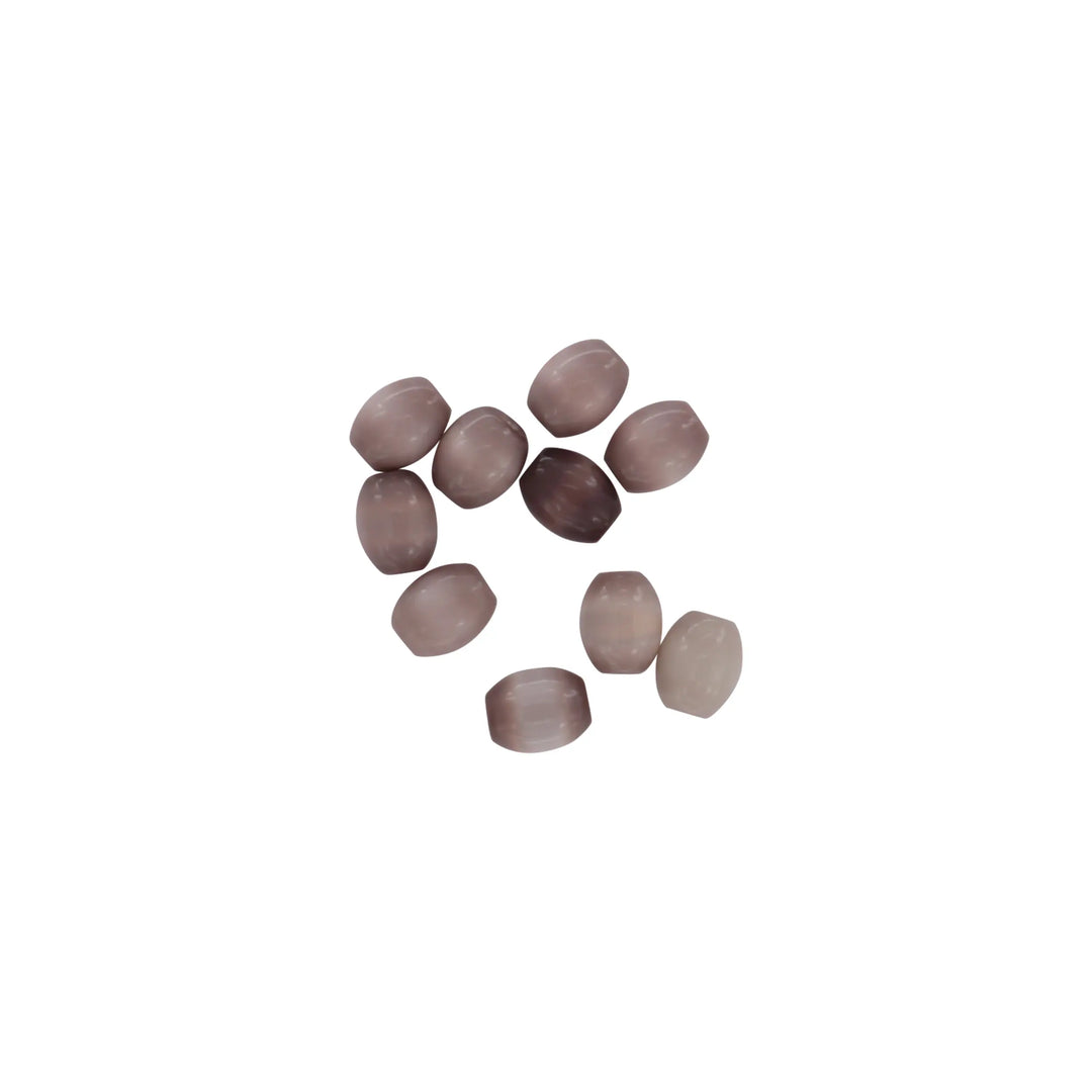Glasfiberperler, oval, lilla, 10x8 mm, 10 stk