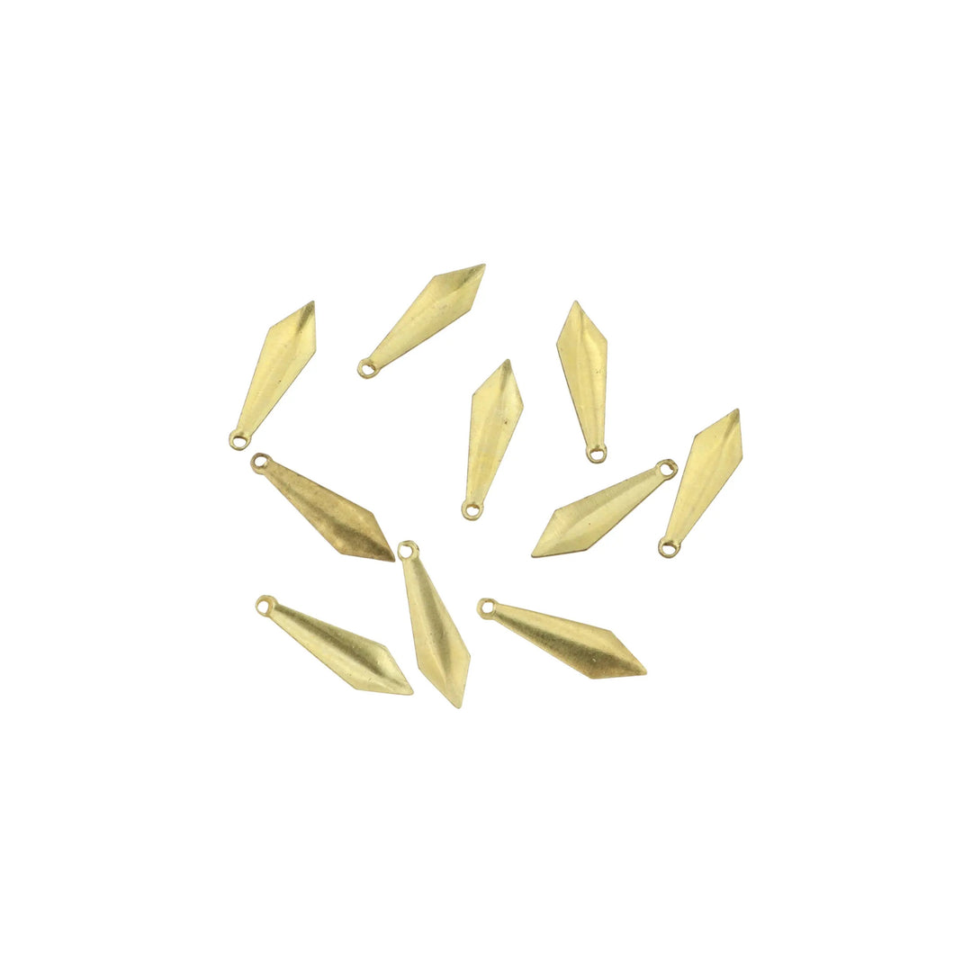 Vedhæng, trapez, forgyldt messing, 17x5 mm. storkøb BOC