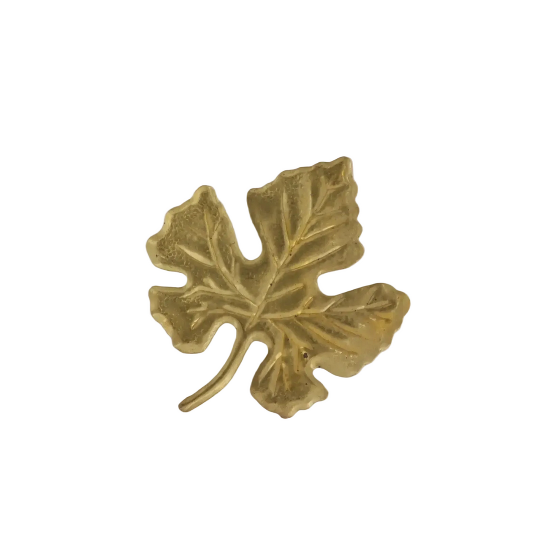 Vedhæng, filigran, blad, forgyldt messing, 88x78mm 