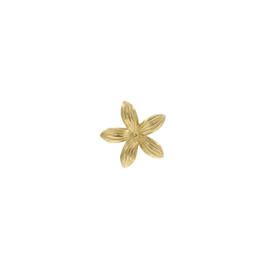 Vedhæng, filigran, blomst, forgyldt messing, 32x32mm 