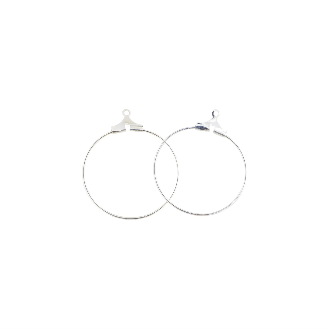 Monterings creoler i forsølvet messing 0,8x23mm. storkøb BOC