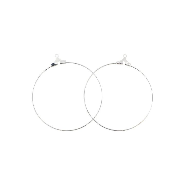 Monterings creoler i forsølvet messing 0,8x40mm. 10 par BOC