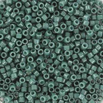 Grønne glasperler, miyuki delica beads,duracoat dyed forest green Krea