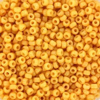 Gule glasperler, miyuki rocailles seed beads, duracoat opaque banana Krea