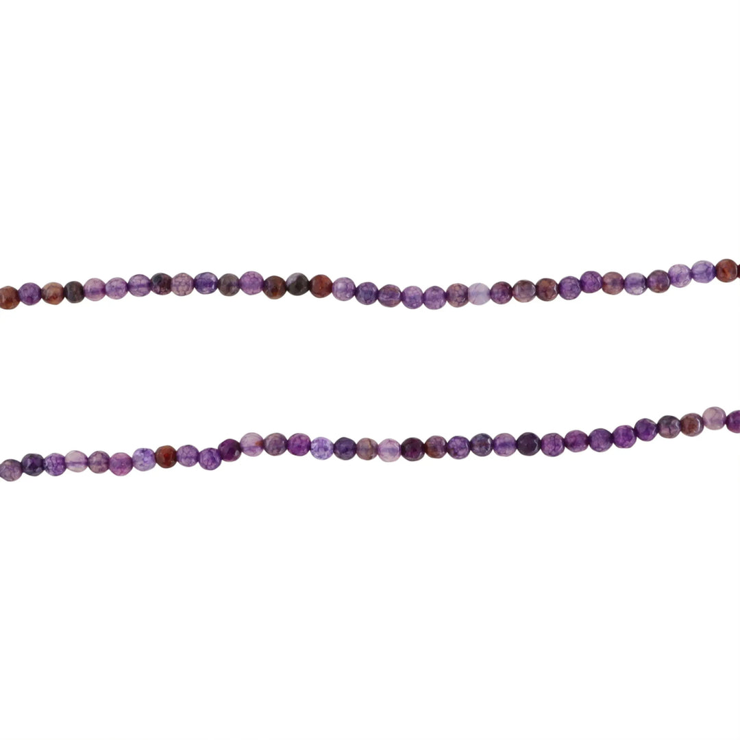 Smykkestensperler, string, kvarts, rund facet - 35 cm, ca 120 stk JCentre