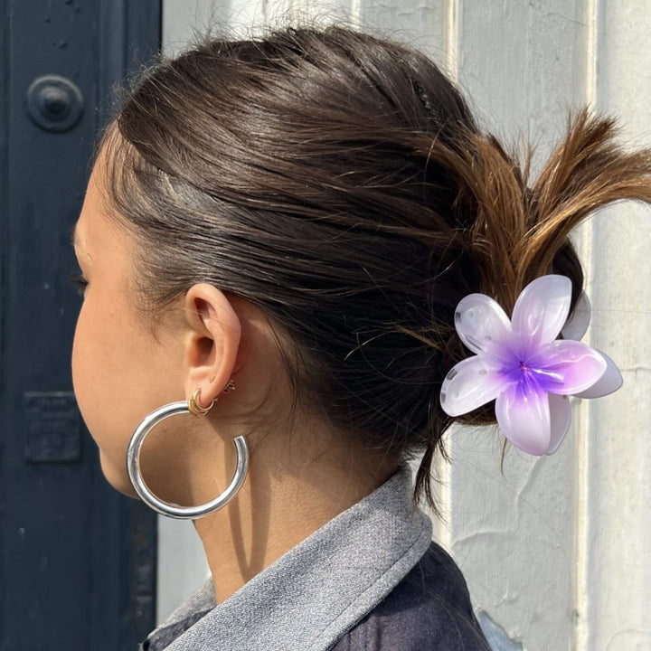 Øreringe, chunky hoops, sterlingsølv, 62 x 6 mm Italy