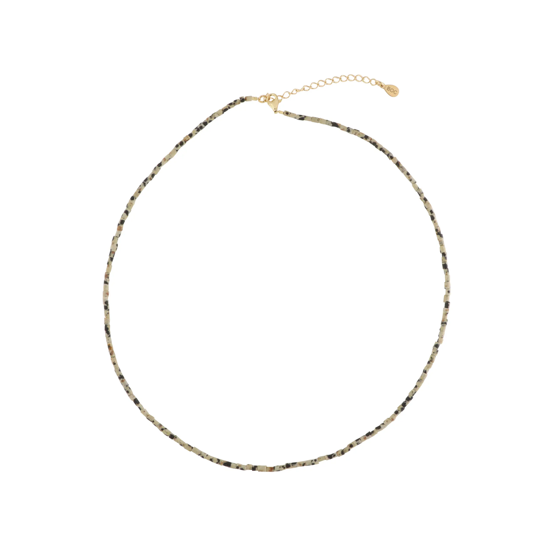 Halskæde, smykkesten rør, forgyldt sterlingsølv og sterlingsølv Beadhouse of Copenhagen