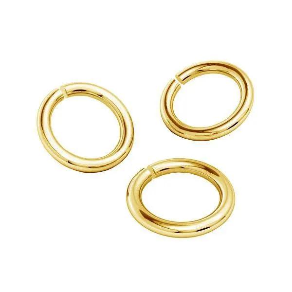 Øskner, åbne, forgyldt sterlingsølv 4,6 x 0,8mm Silveks