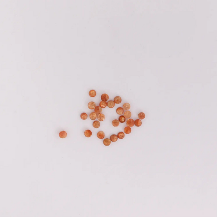 Cabochon, solsten, rund, 1-10stk, flere varianter 