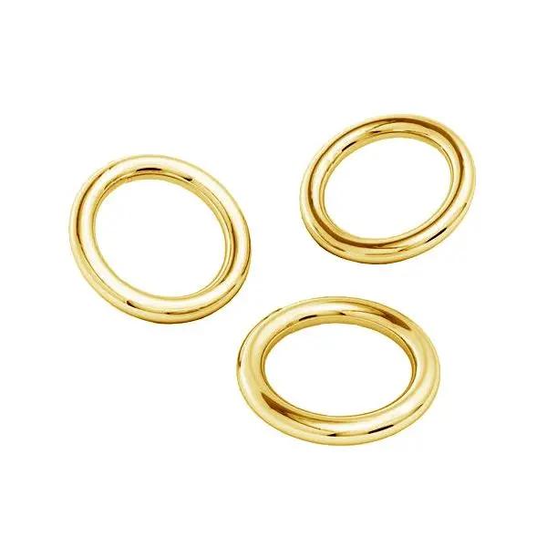 Ringöglor, lödd, guldpläterad sterlingsilver 5 x 0,7mm Silvex