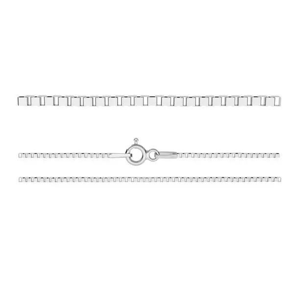 Halskæde, venezia kæde, sterlingsølv og forgyldt, 40-80cm/0,8 mm Silveks