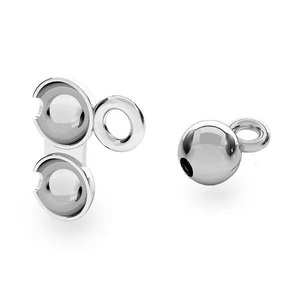 Knudeskjuler i sterlingsølv 4x8,5 mm Silveks